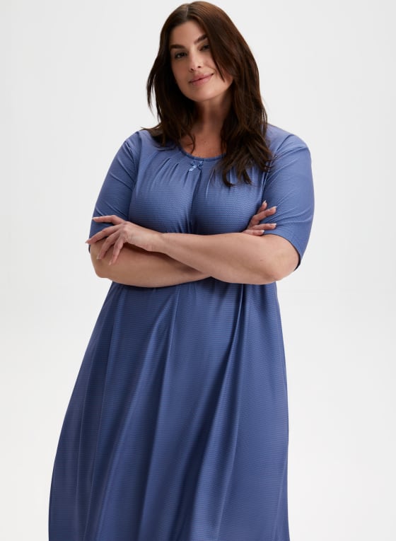 Zigzag Print Nightgown