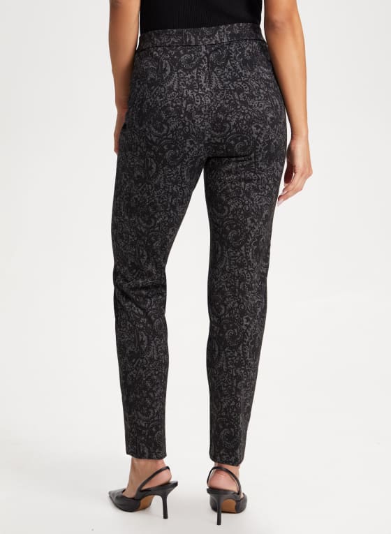 Paisley Print Pull-On Pants