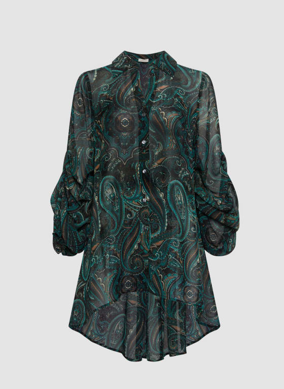Paisley Motif High-Low Tunic