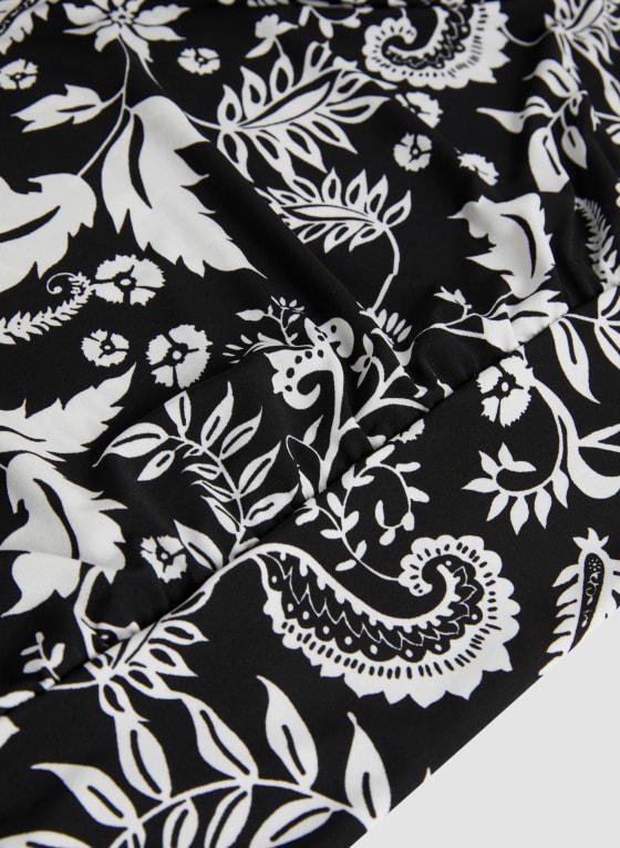 Floral Print Flutter Sleeve Top