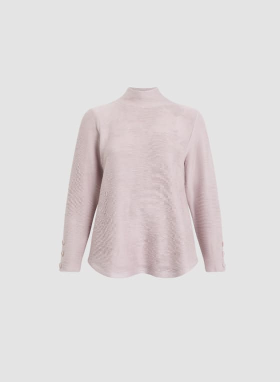 Ottoman Knit Mock Neck Top