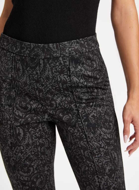 Paisley Print Pull-On Pants
