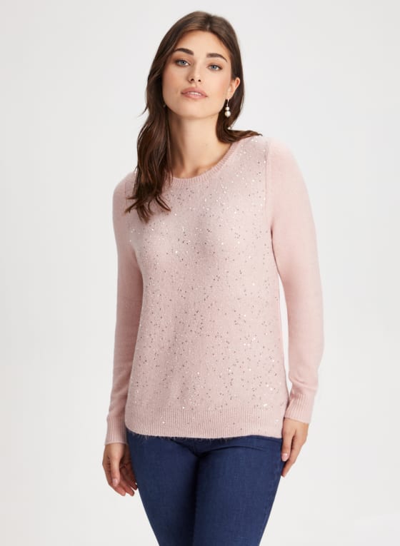 Mini Sequin Crewneck Sweater