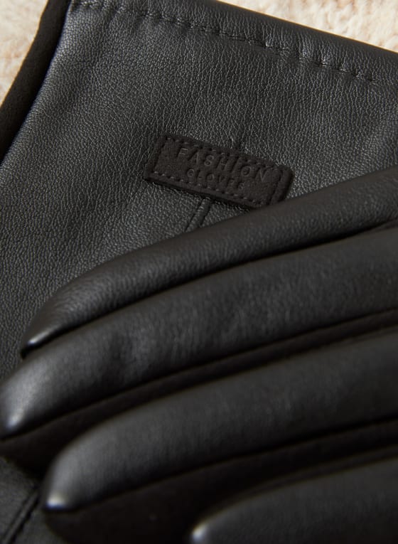 Vegan Leather & Suede Gloves