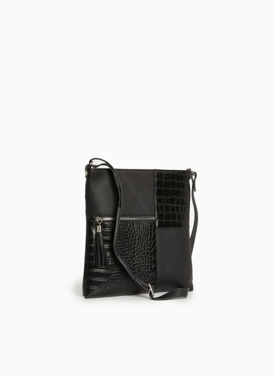 Textured Patchwork Crossbody Bag