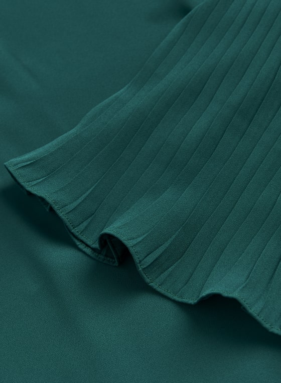 Pleat Detail Bell Sleeve Blouse