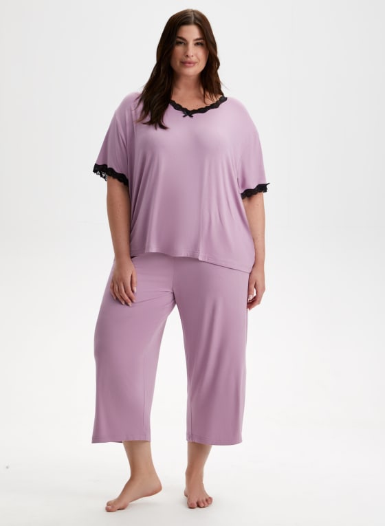 Lace Trim Pyjama Set