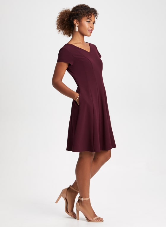 Cap Sleeve Fit & Flare Dress