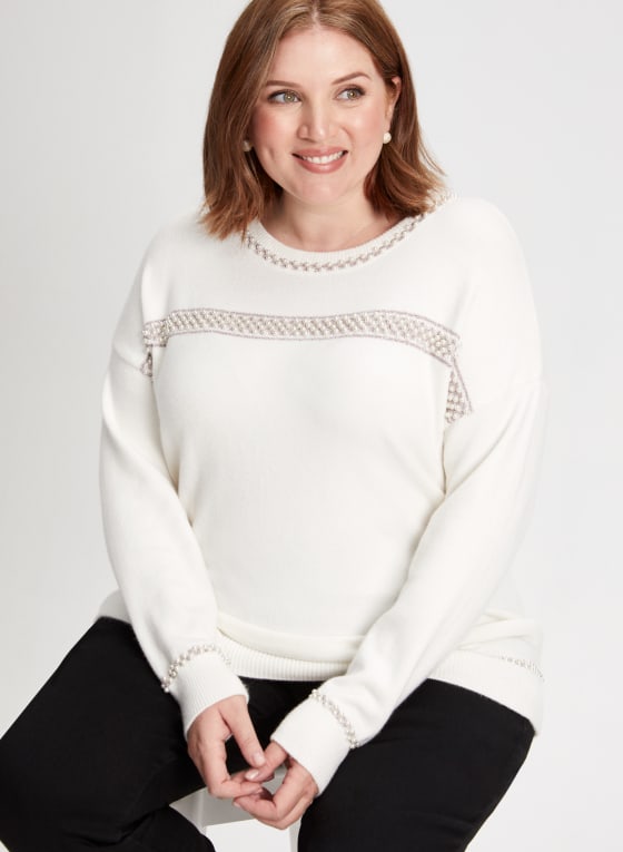 Pearl Detail Knit Sweater