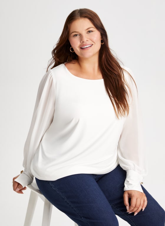 Chiffon Sleeve Top
