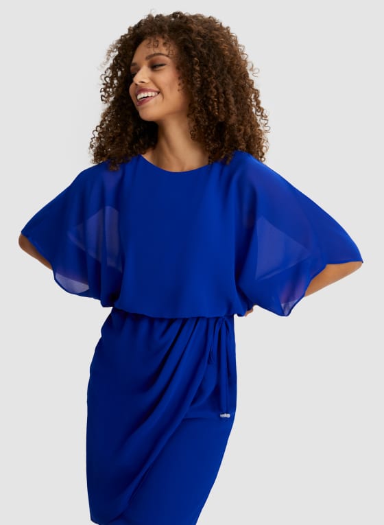 Tie Waist Chiffon Dress