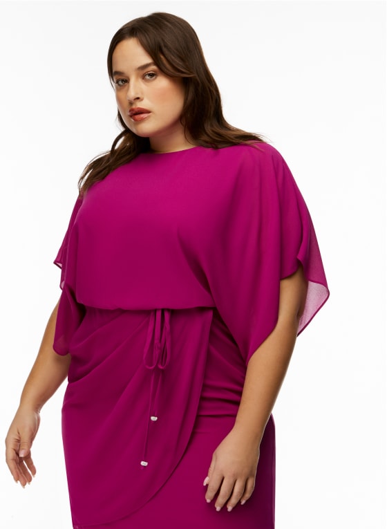 Tie Waist Chiffon Dress