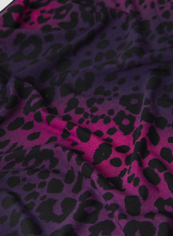 V-Neck Leopard Print Top