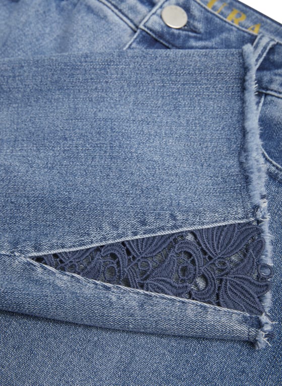 Lace Detail Straight Leg Jeans