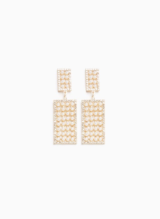 Tiered Pearl Dangle Earrings