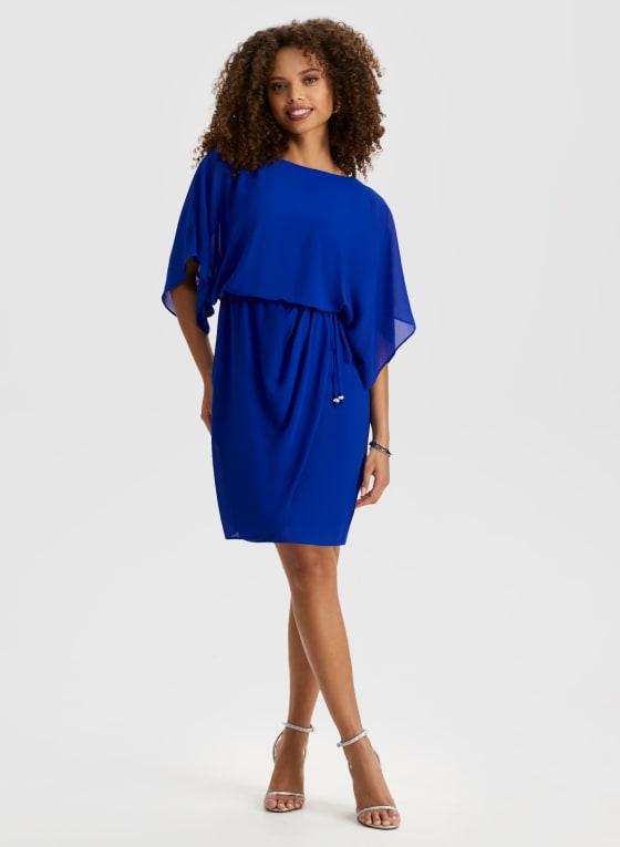 Tie Waist Chiffon Dress