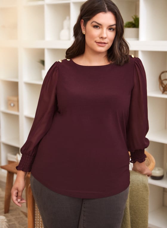 Chiffon Sleeve Top
