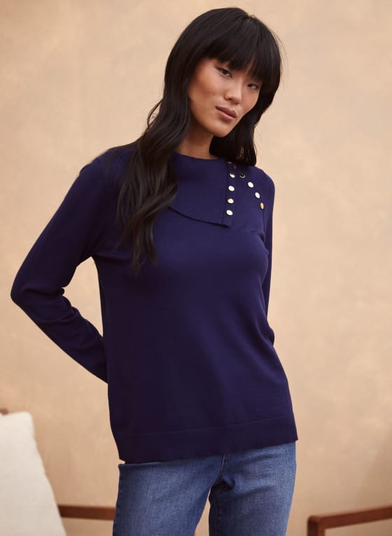 Split Neck Sweater