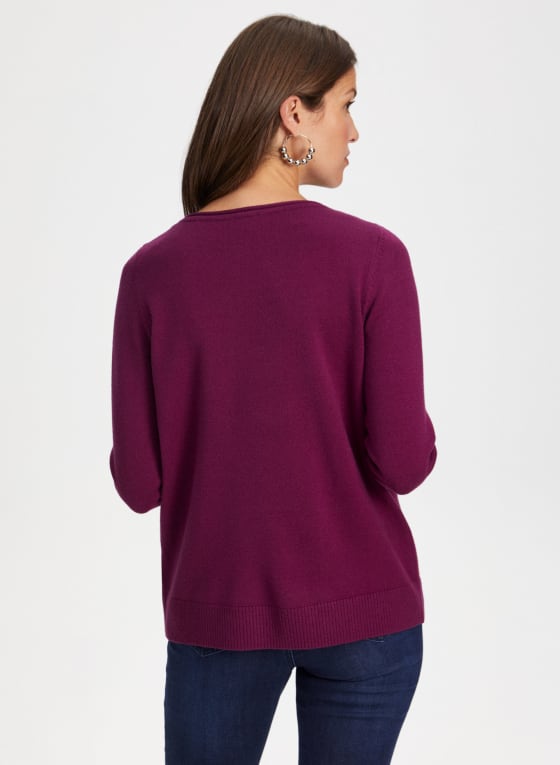 Rhinestone Detail Sweater