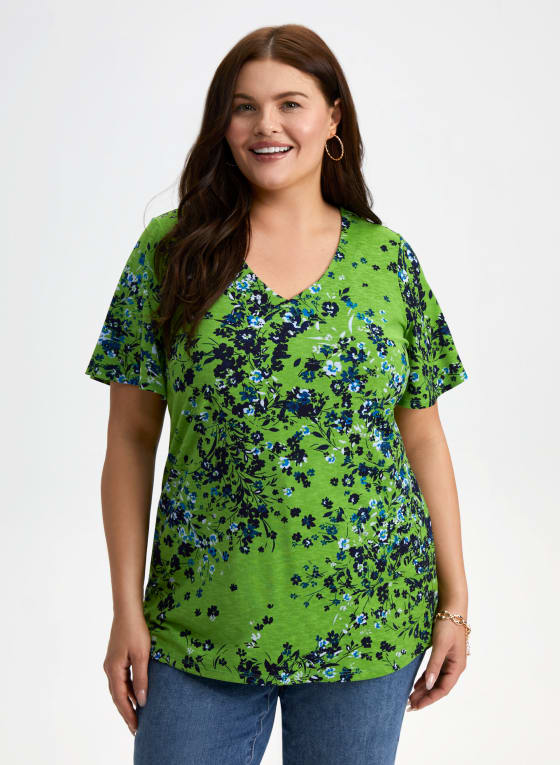 Floral Print Short Sleeve Top