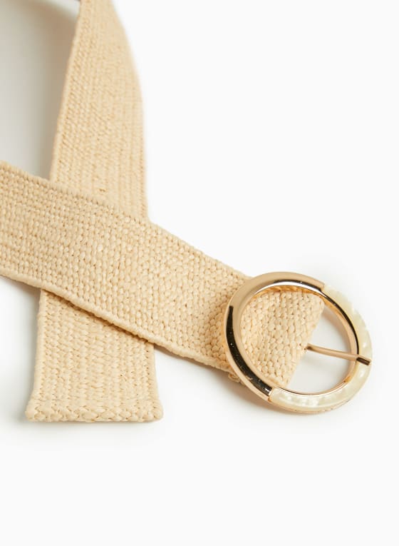 Round Buckle Elastic Belt