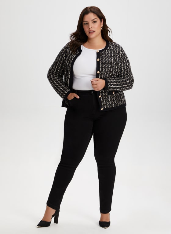 Straight Leg Pull-On Jeans