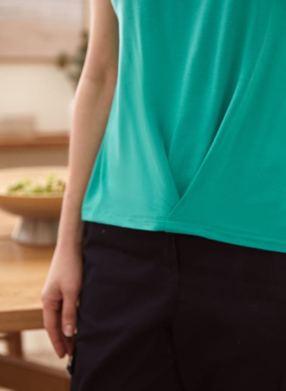 Drop Shoulder Scoop Neck Top