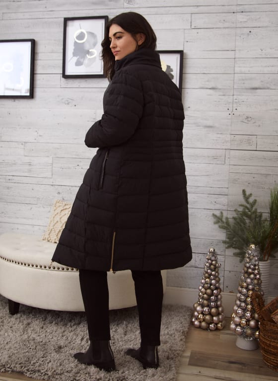 Stretch Vegan Down Quilted Coat