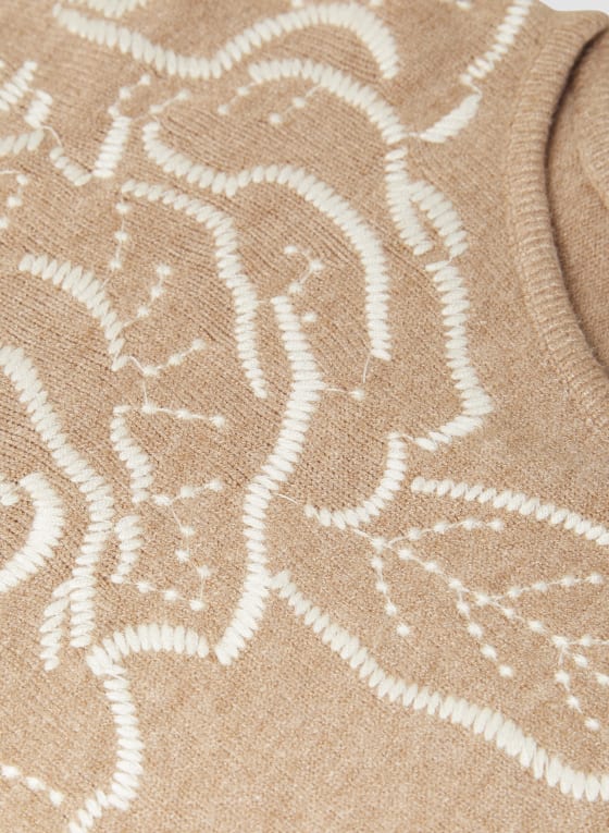 Floral Motif Sweater