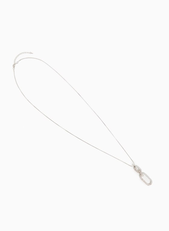 Double Oval Pendant Necklace