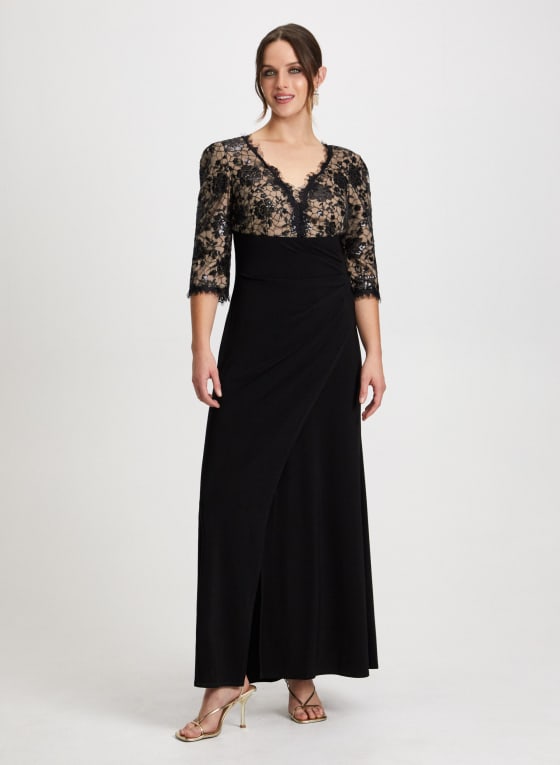 Scallop Neckline Lace Dress