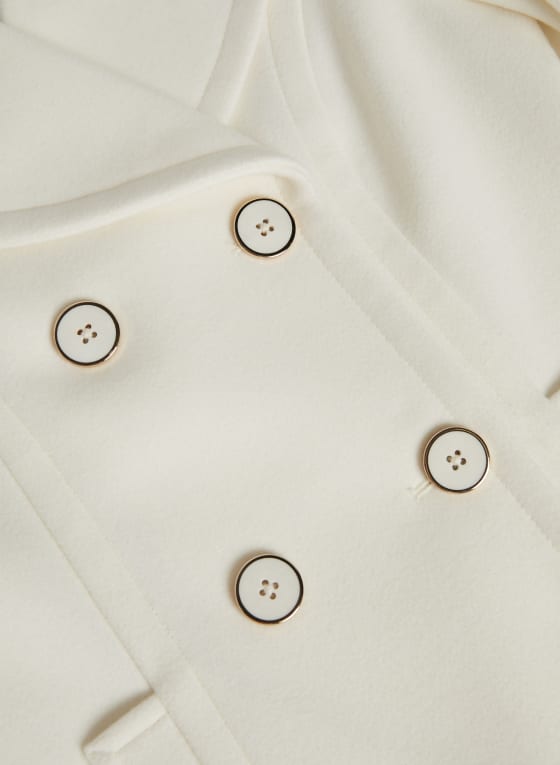 Button Front Wool Blend Coat