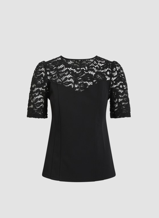 Illusion Neck Corset-Style Top