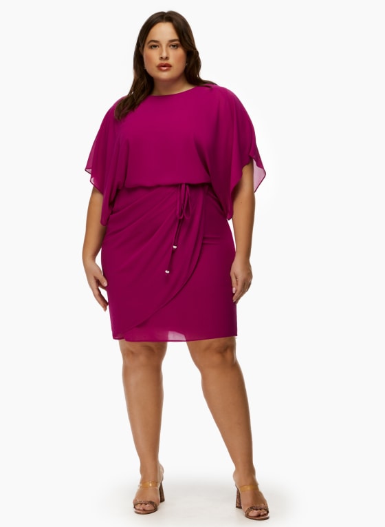 Tie Waist Chiffon Dress