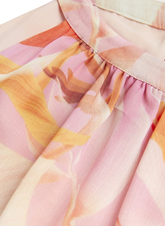 Floral Motif Halter Neck Top