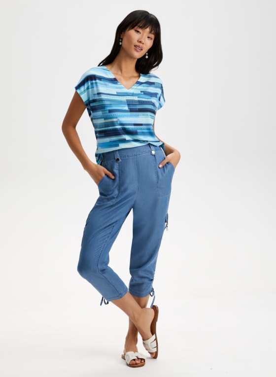 Pull-On Tencel Capris