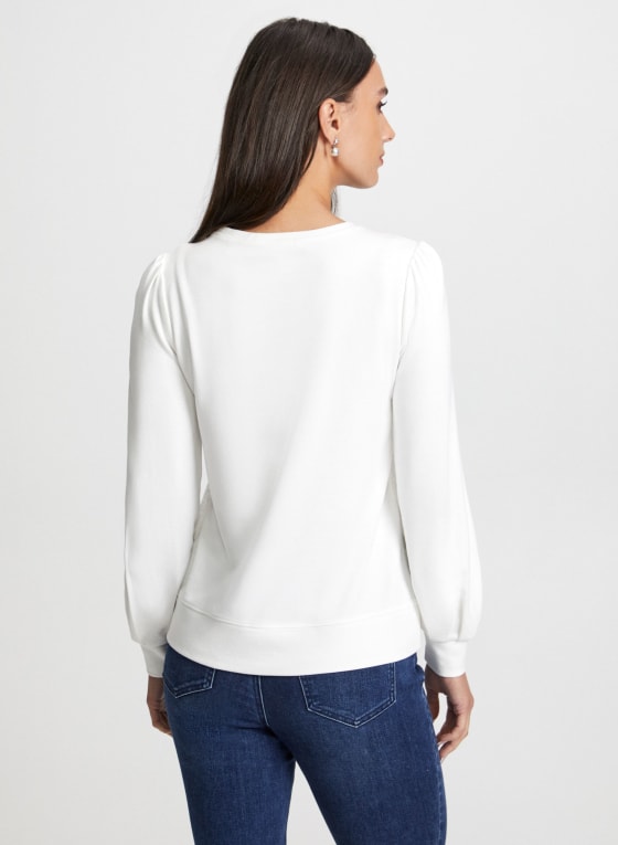 Long Sleeve Lace Front Top