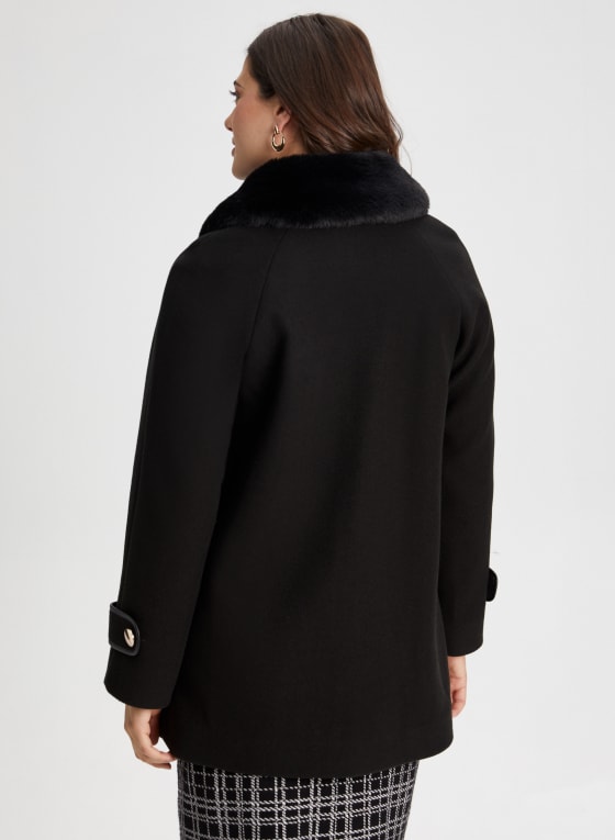 Stretch Wool Blend Coat