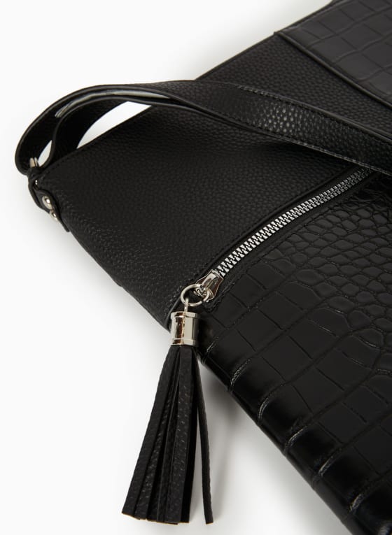 Textured Patchwork Crossbody Bag