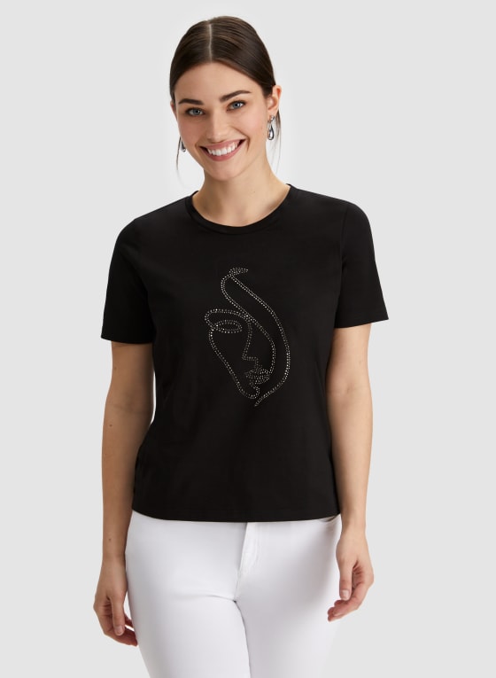 Sequined Face T-shirt