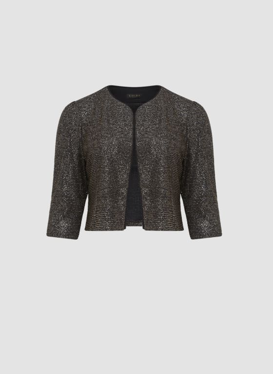 Puffed Sleeve Metallic Bolero