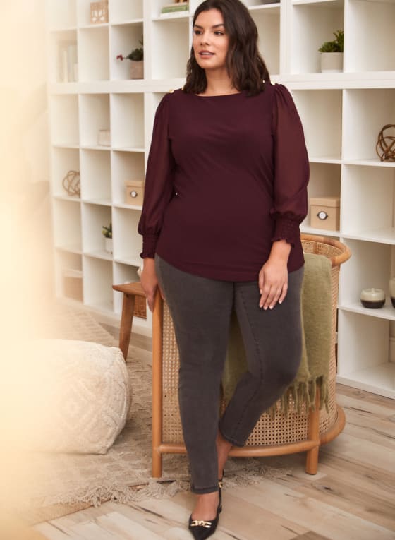 Chiffon Sleeve Top