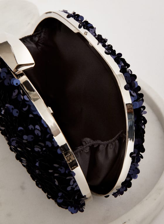 Sequin Box Clutch