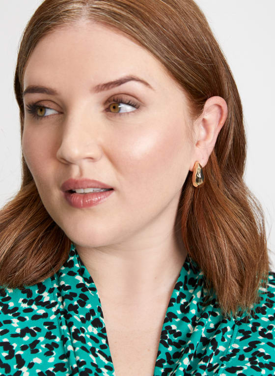 Textured Button Earrings