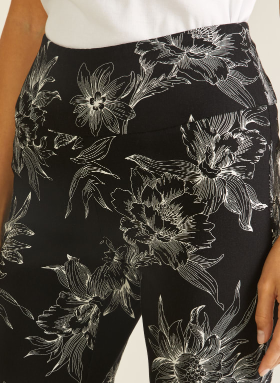 Floral Print Pull-On Capris