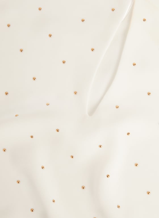 Studded Keyhole Blouse