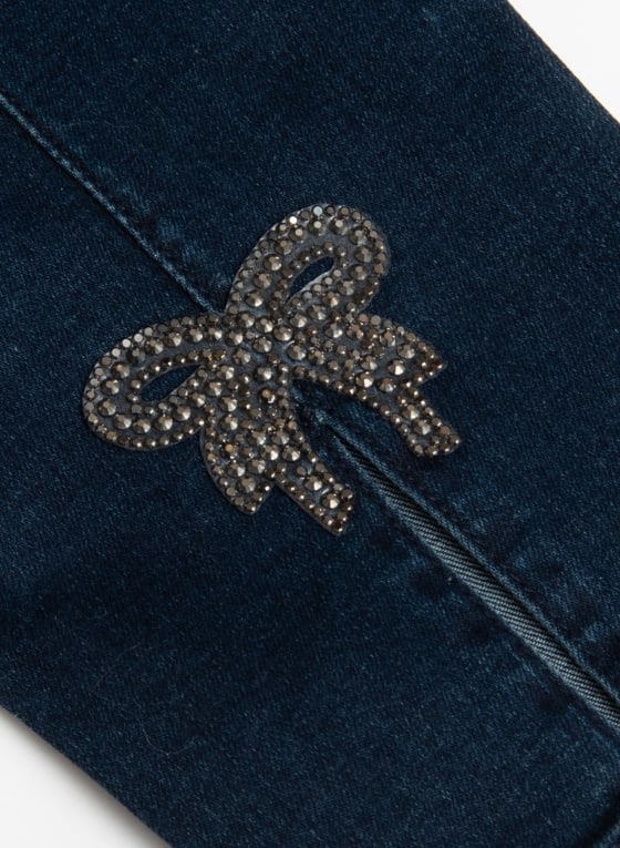 Bow Appliqué Jeans