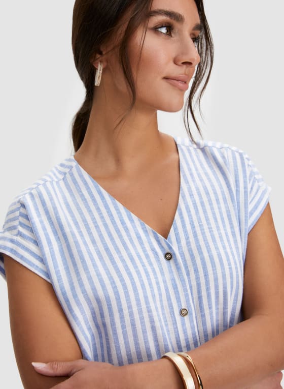 Stripe Print Blouse