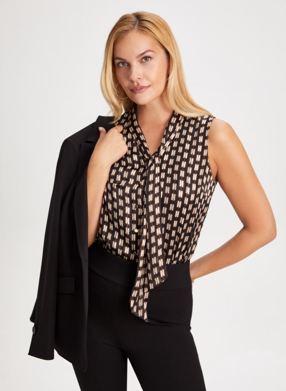 Geometric Print Blouse