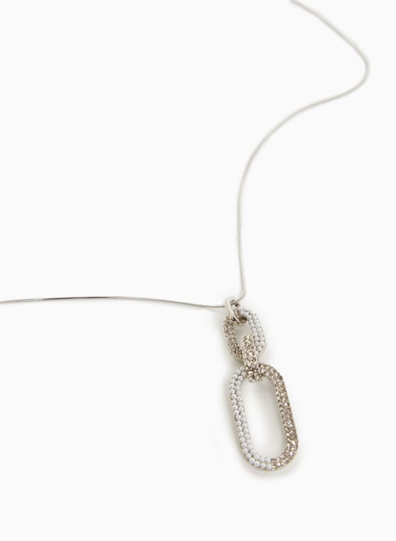 Double Oval Pendant Necklace
